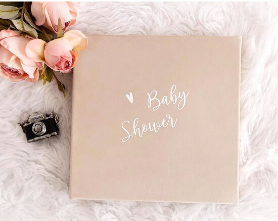 Personalizuotas kvadratinis veliūrinis albumas / palinkėjimų knyga